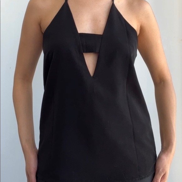 Cut Out Black Top - Picture 2 of 3